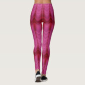 Rosa Abstrakte Wirble Linien Leggings (Rückseite)