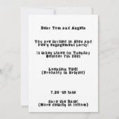 Rosa Abstrakter 80er Memphis Style Einladung (Rückseite)