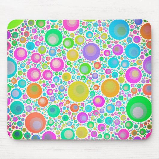 Rosa Abstrakter Blumengarten Mousepad (Vorne)