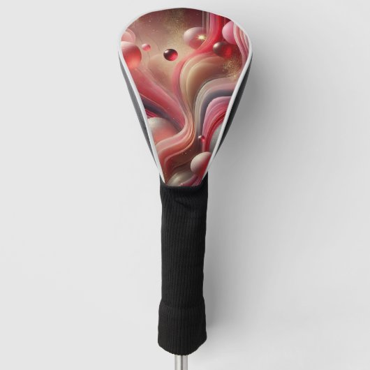 Rosa Abstrakter Golf Head Cover Headcover (Vorderseite)