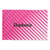 Rosa Abstrakter Individuelle Name Niedlich Girly D Kissenbezug (Rückseite)