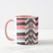 Rosa abstrakter Kaffeebecher Tasse (Links)