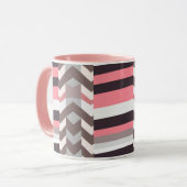 Rosa abstrakter Kaffeebecher Tasse (Vorderseite Links)