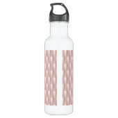 Rosa Abstrakter Körbchen Eleganter Chic Edelstahlflasche (Rückseite)