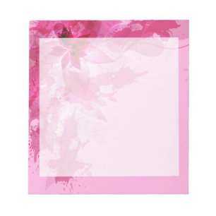 Rosa abstrakter PastellWatercolor Notizblock