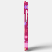 Rosa Abstrakter Personalisierter Name Fun Modern Case-Mate iPhone Hülle (Rückseite / Links)