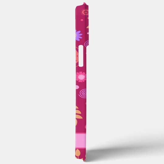 Rosa Abstrakter Personalisierter Name Fun Modern Case-Mate iPhone Hülle (Rückseite / Rechts)