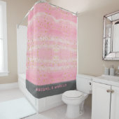 Rosa Abstraktes Bad Duschvorhang (Beispiel)