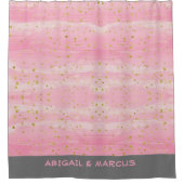 Rosa Abstraktes Bad Duschvorhang (Vorderseite)