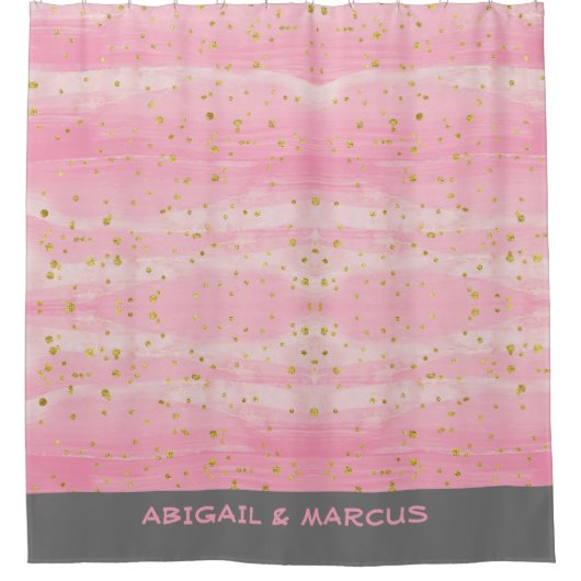 Rosa Abstraktes Bad Duschvorhang (Vorderseite)