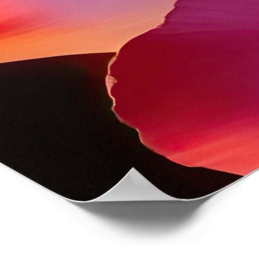 Rosa Abstraktes Blumenposter Poster (Ecke)