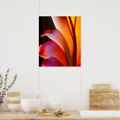 Rosa Abstraktes Blumenposter Poster (Küche)