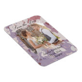 Rosa abstraktes florales Save The Date Magnet (Rechte Seite)