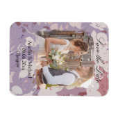Rosa abstraktes florales Save The Date Magnet (Horizontal)