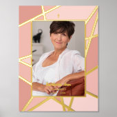 Rosa Abstraktes Foto Gedenkfeier Foliendrucke (Vorderseite)