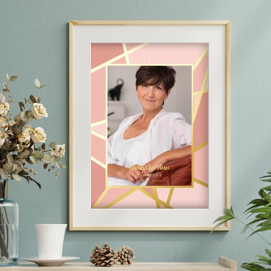 Rosa Abstraktes Foto Gedenkfeier Foliendrucke