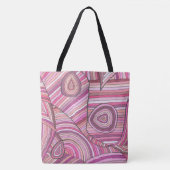 rosa Abstraktes geometrisches Muster mit gekrümmte Tasche (Vorderseite)