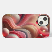 Rosa abstraktes iPhone-Case iPhone Hülle (Rückseite (Horizontal))