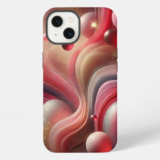Rosa abstraktes iPhone-Case iPhone Hülle (Rückseite)
