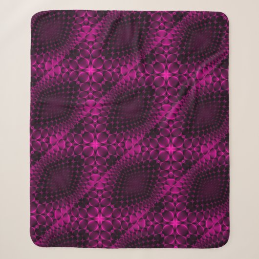 Rosa abstraktes Muster Decke Sherpadecke (Vorderseite)