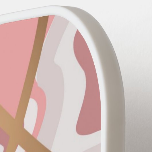 Rosa Abstraktes Muster Personalisiert Pickleball Schläger (Linke Seite)