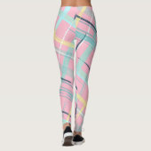 Rosa Abstraktes Nahtloses Muster Leggings (Rückseite)