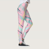 Rosa Abstraktes Nahtloses Muster Leggings (Rechts)