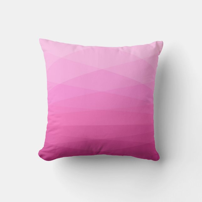 Rosa Abstraktes Polygonal Design Kissen (Vorderseite)