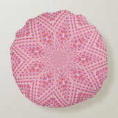 Rosa Abstraktes, rundes Sofa Couch Kissen (Rückseite)