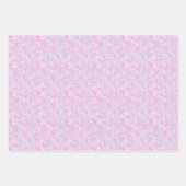 Rosa Abstraktes Trio Geschenkpapier Set (Vorderseite 3)
