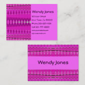 rosa abstraktes visitenkarte (Vorne/Hinten)