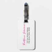 Rosa Ace des Spades Gepäckanhänger (Rückseite vertikal)