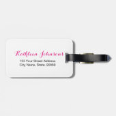 Rosa Ace des Spades Gepäckanhänger (Rückseite horizontal)