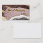 Rosa Achat-Felsen Geode Amethyst-Kristalle Visitenkarte (Vorne/Hinten)