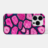 Rosa Achat-Scheiben iPhone Hülle (Rückseite (Horizontal))