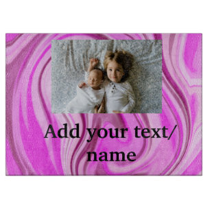 Rosa Acryl-Gussmarmor füge deinen Text hinzu Foto Schneidebrett