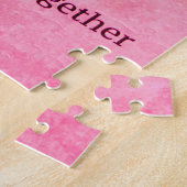 Rosa Adoption ist ein Patchwork-Adoptions-Geschenk Puzzle (Seite)