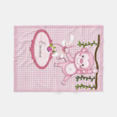 Rosa Affe Fleecedecke (Vorderseite (Horizontal))