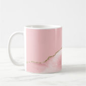 Rosa Agat Gold Glitter Kaffeetasse (Links)