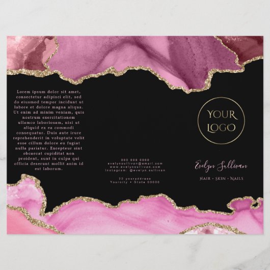 Rosa-Agate-Broschüre (Vorderseite)