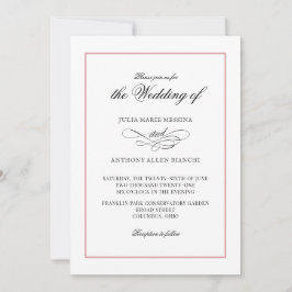 Rosa Agate Einfache Elegante Einladung