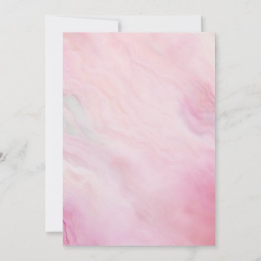 Rosa Agate Einfache Elegante Einladung (Rückseite)