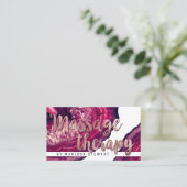 Rosa Agate Geode Stone Rose Gold Massage Therapeut Visitenkarte (Stehend Vorderseite)