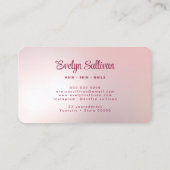 Rosa Agate Imitats Foil Visitenkarte (Rückseite)