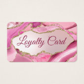 Rosa Agate Imitats Loyalität Karte (Vorderseite)
