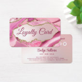 Rosa Agate Imitats Loyalität Karte (Schreibtisch)