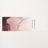 Rosa Agate Marble Glitzer Übung Mat Yogamatte (Rückseite (Horizontal))