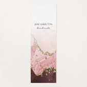 Rosa Agate Marble Glitzer Übung Mat Yogamatte (Vorderseite)