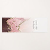 Rosa Agate Marble Glitzer Übung Mat Yogamatte (Vorderseite (Horizontal))