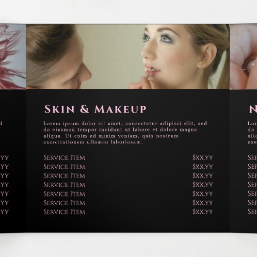 Rosa Agate Trifold Broschüre (Innenseite Mitte)